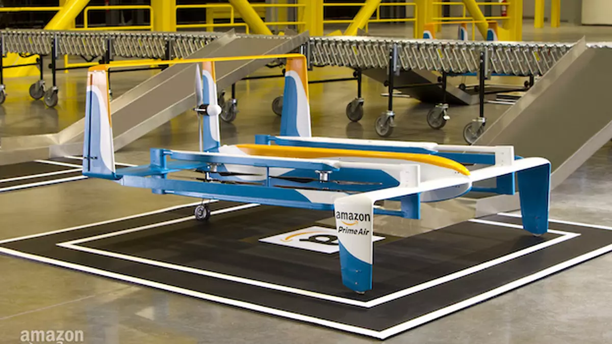 Drony Amazon Prime Air promowane przez Clarksona