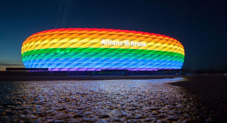 Munich-Arena aux couleurs LGBT