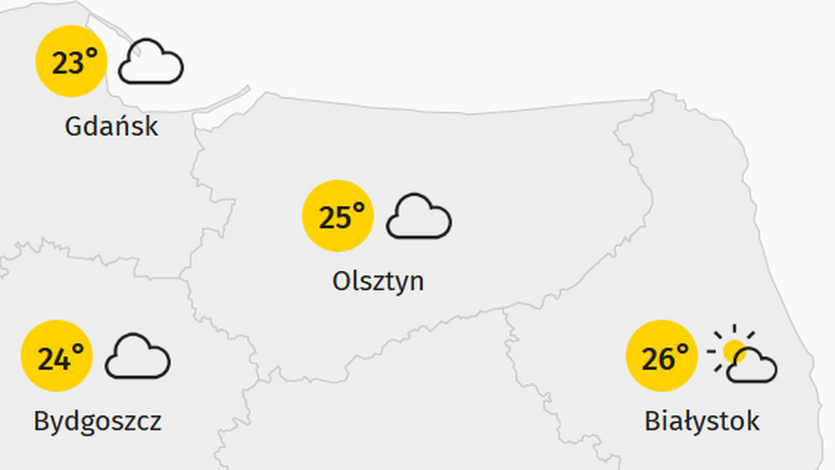 Pogoda w mieście Olsztyn - czy będziemy mogli cieszyć się pięknym bezchmurnym niebem, czy też warto zaopatrzyć się parasole? Sprawdź, jaka będzie pogoda 2018-06-19.