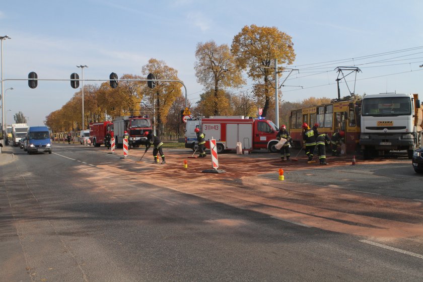 zderzenie tramwaju na ul. Pabianickiej