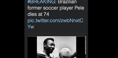 CNN: "Nie żyje legendarny Pele!"