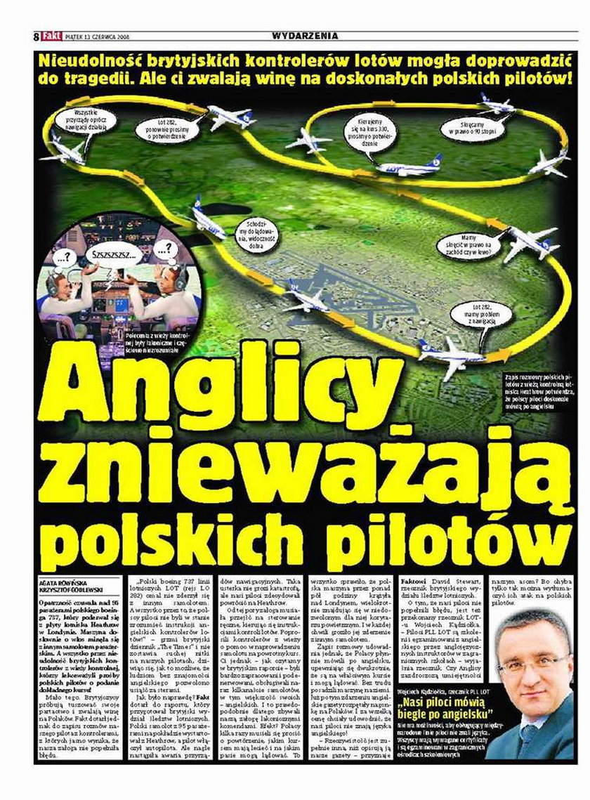 Anglicy znieważają polskich pilotów