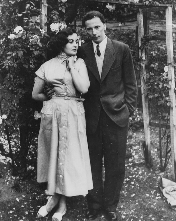 Andrzej Panufnik z żoną Scarlett, już po uciecze z Polski