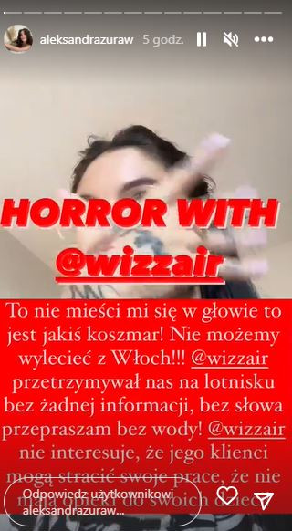 Aleksandra Żuraw przeżyła horror na lotnisku