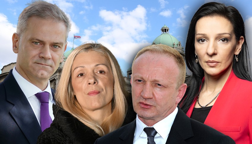 Marinika Tepić, Dragan Đilas, Jelena Milošević i Borko Stefanović 