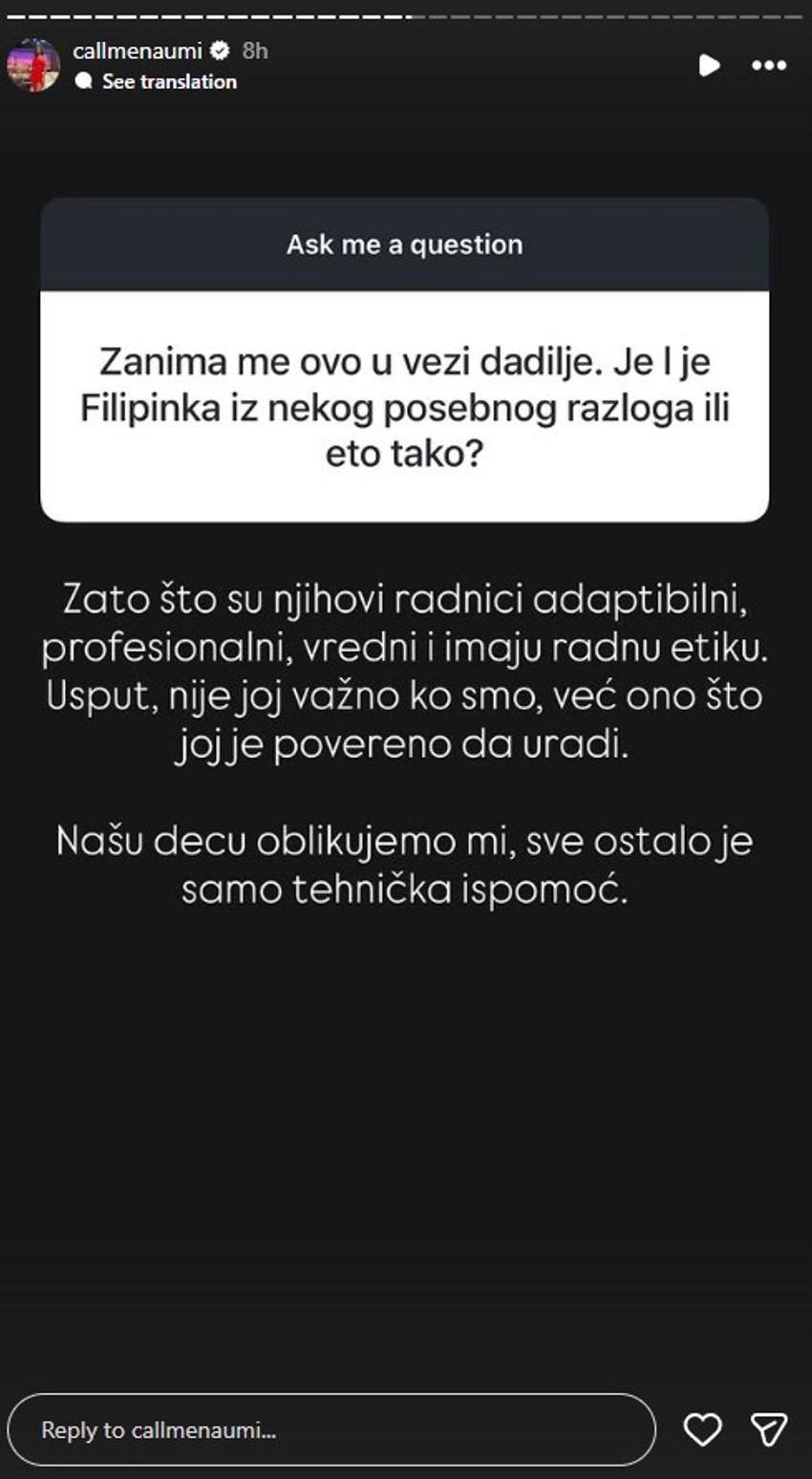 Mina Naumović, objava