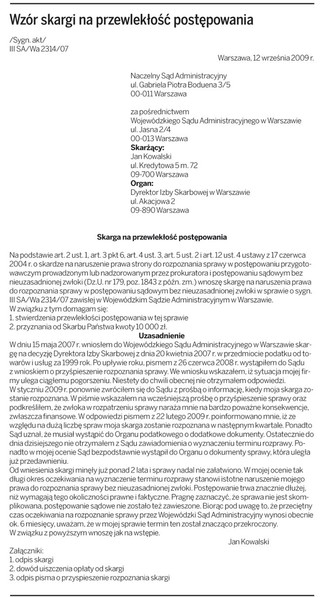 Kto i kiedy może złożyć skargę na przewlekłość postępowania przed sądem administracyjnym