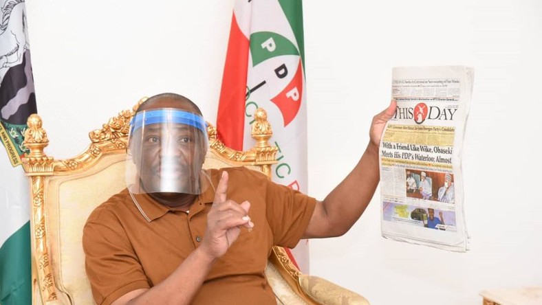 Governor Nyesom Wike drags his party and PDP (Twitter: @GovWike)