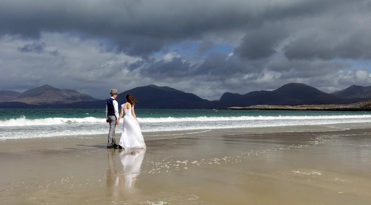 Luskentyre beach, Skócia.