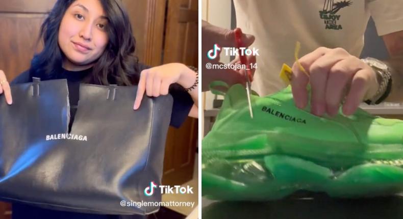 The hashtag #cancelbalenciaga has 70 million TikTok views.Screenshots from TikTok