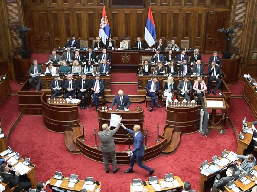 Borislav Novaković ispred govornice