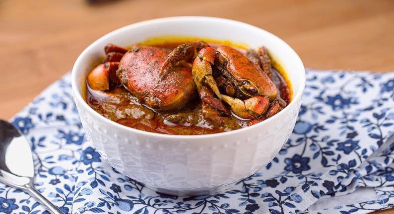 Crab palm nut soup (Telandeworld)