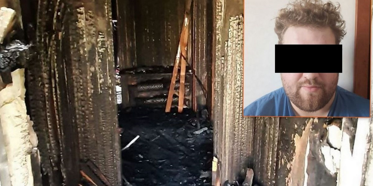 Mężczyzna podpalił własny dom.