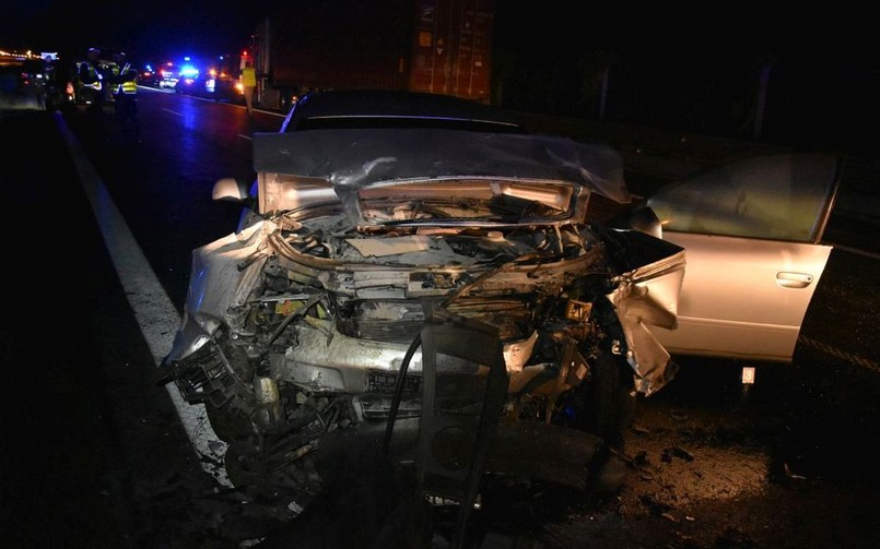 Zderzenie czołowe na autostradzie A4