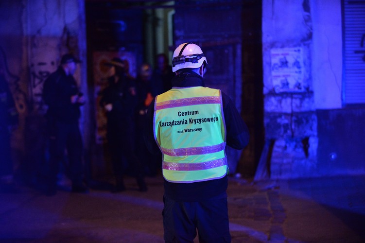 Służby na miejscu wypadku