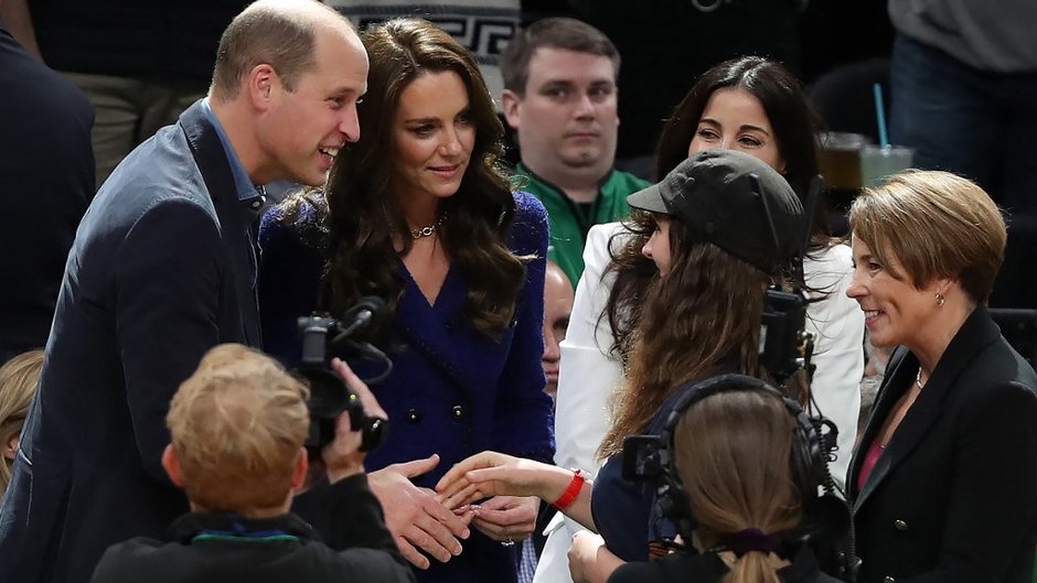 Książę William i Kate Middleton na meczu NBA