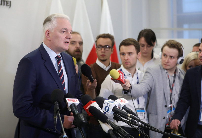 Wicepremier, minister nauki Jarosław Gowin po spotkaniu liderów partii sejmowych z marszałkiem Senatu