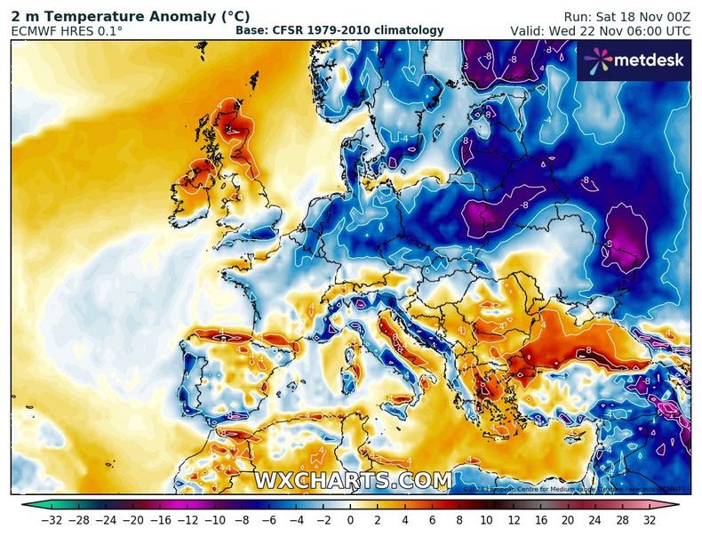 Zimne powietrze obejmie niemal całą Europę