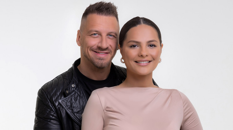 Szerda este élő adásban beszélt Vastag Csaba és Domján Evelin arról, hogy milyen feszültségeket okozott szerelmük a Vastag családban / Fotó: RTL