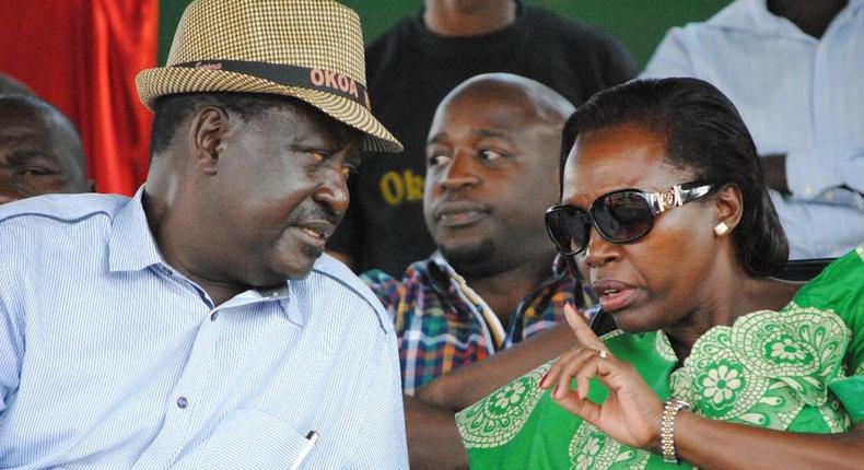 ODM leader Raila Odinga and Martha Karua 