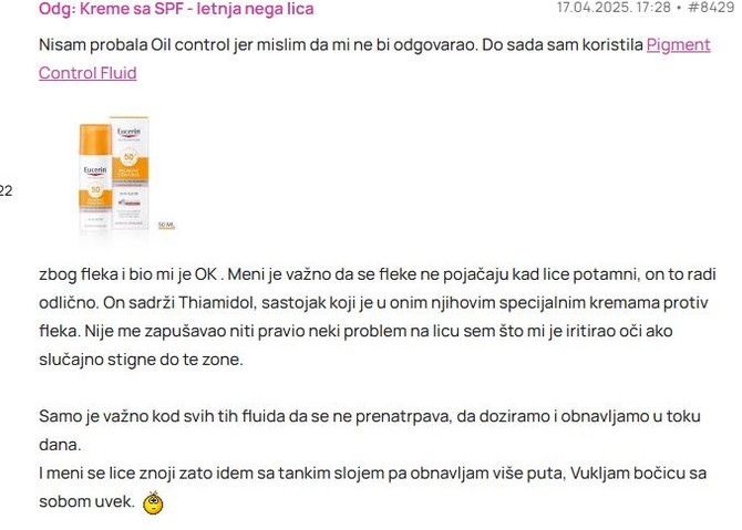 Važno je da se fleke ne pojačaju kad lice potamni