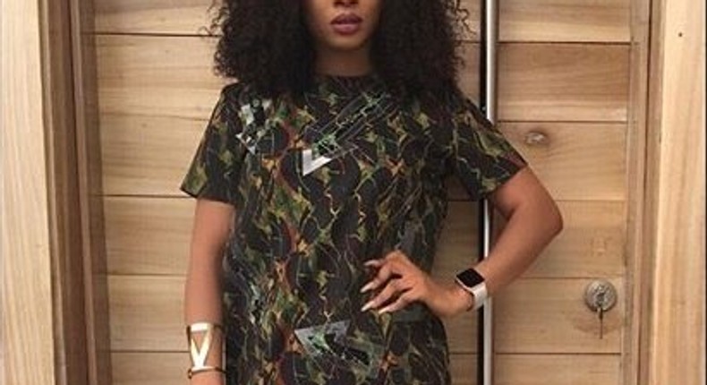 Toke Makinwa in Lisa Folawiyo piece from A/W 2015 collection