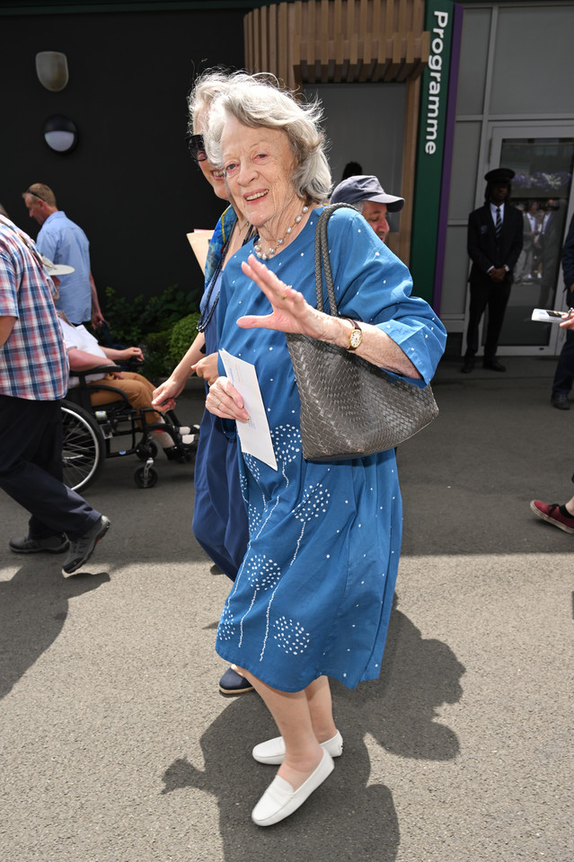 Aktorka Maggie Smith w drodze na finał Wimbledonu