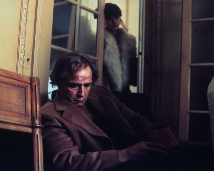 Maria Schneider i Marlon Brando w filmie "Ostatnie tango w Paryżu"