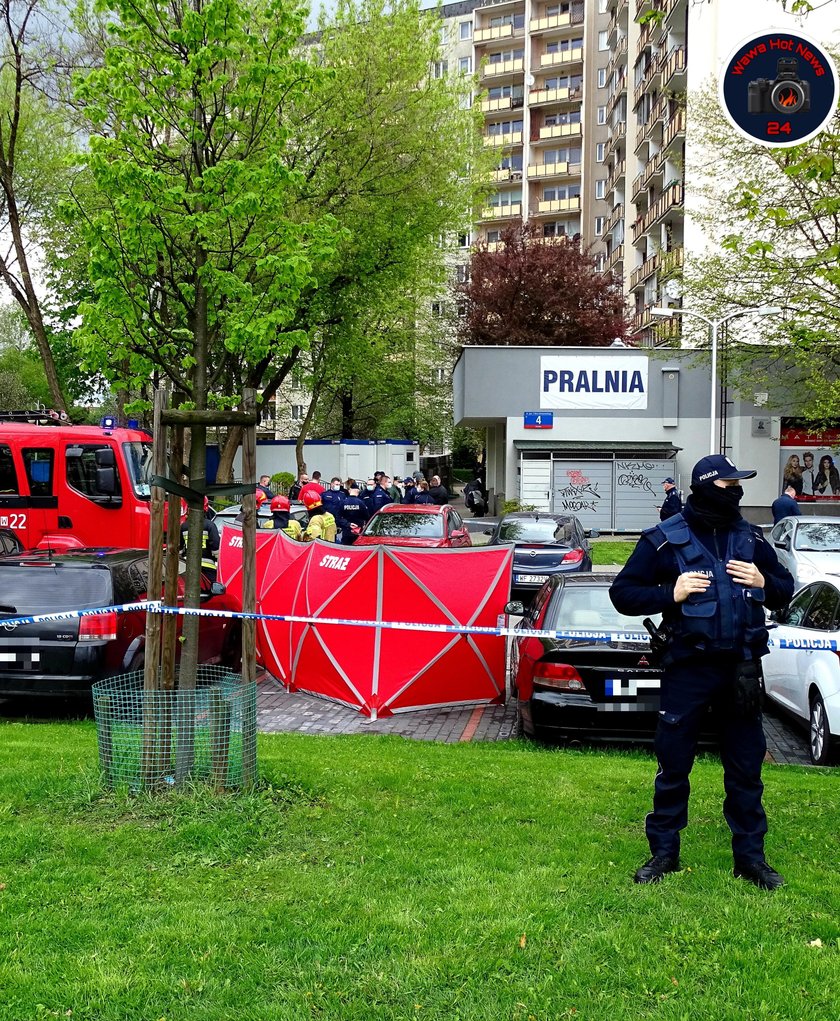 Strzały w pralni w Warszawie. Nieoficjalnie: jedna osoba nie żyje