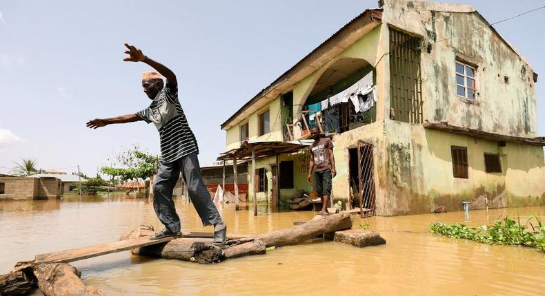 Flooding in the Nigerian state of Kogi on Monday.