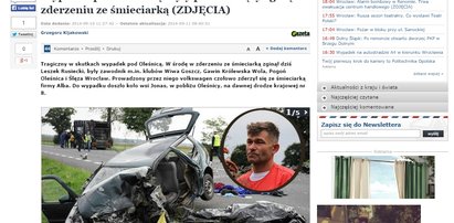 Znany piłkarz zginął pod kołami śmieciarki