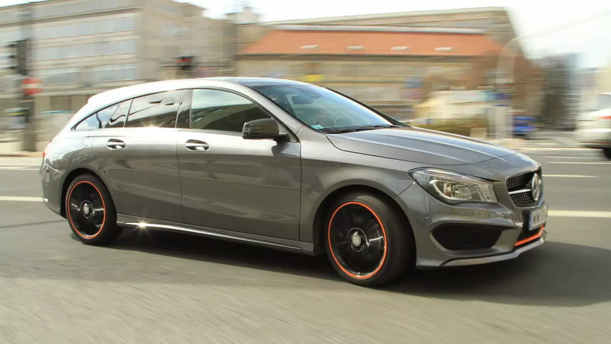 Mercedes CLA Shooting Brake jak coupé. Ale bagażnik ma odpowiedni