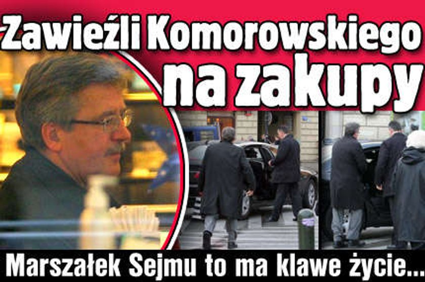 Zawieźli Komorowskiego na zakupy