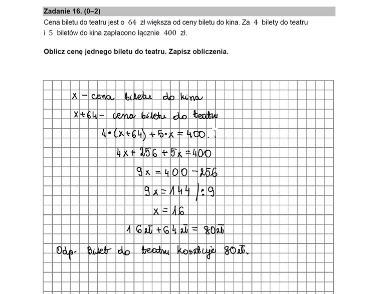 Egzamin ósmoklasisty 2023. Zadanie 16.