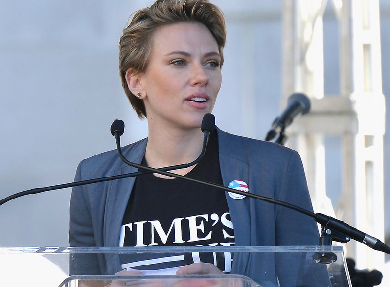 Scarlett Johansson na Marszu Kobiet