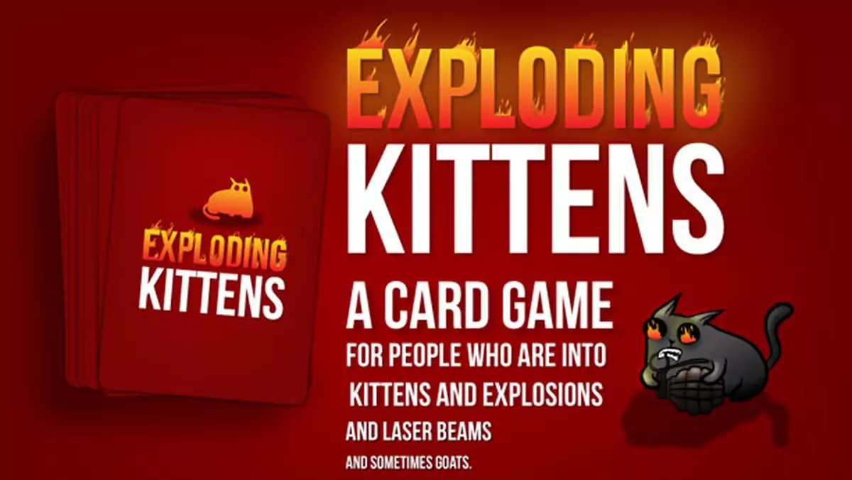 Gra Exploding Kittens to najpopularniejsza zbiórka w historii Kickstartera