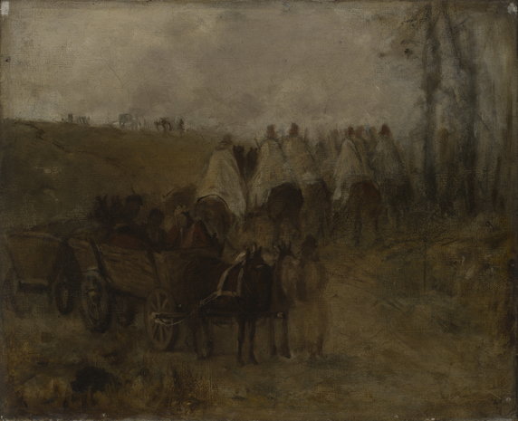 Maksymilian Gierymski, "Pochód ułanów polskich w 1830" (ok. 1869)