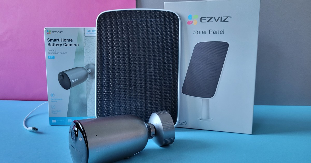 WLANÜberwachungskamera mit Akku und Solarpanel Ezviz EB3 im Test