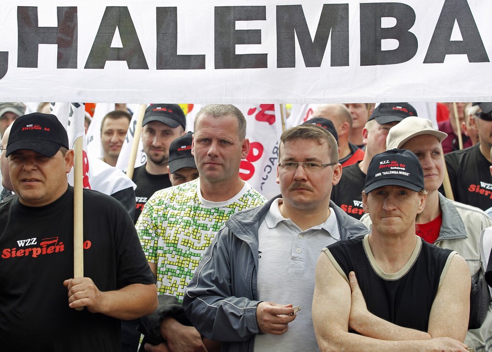 KATOWICE MANIFESTACJA GÓRNICZNYCH ZWIĄZKÓW ZAWODOWYCH