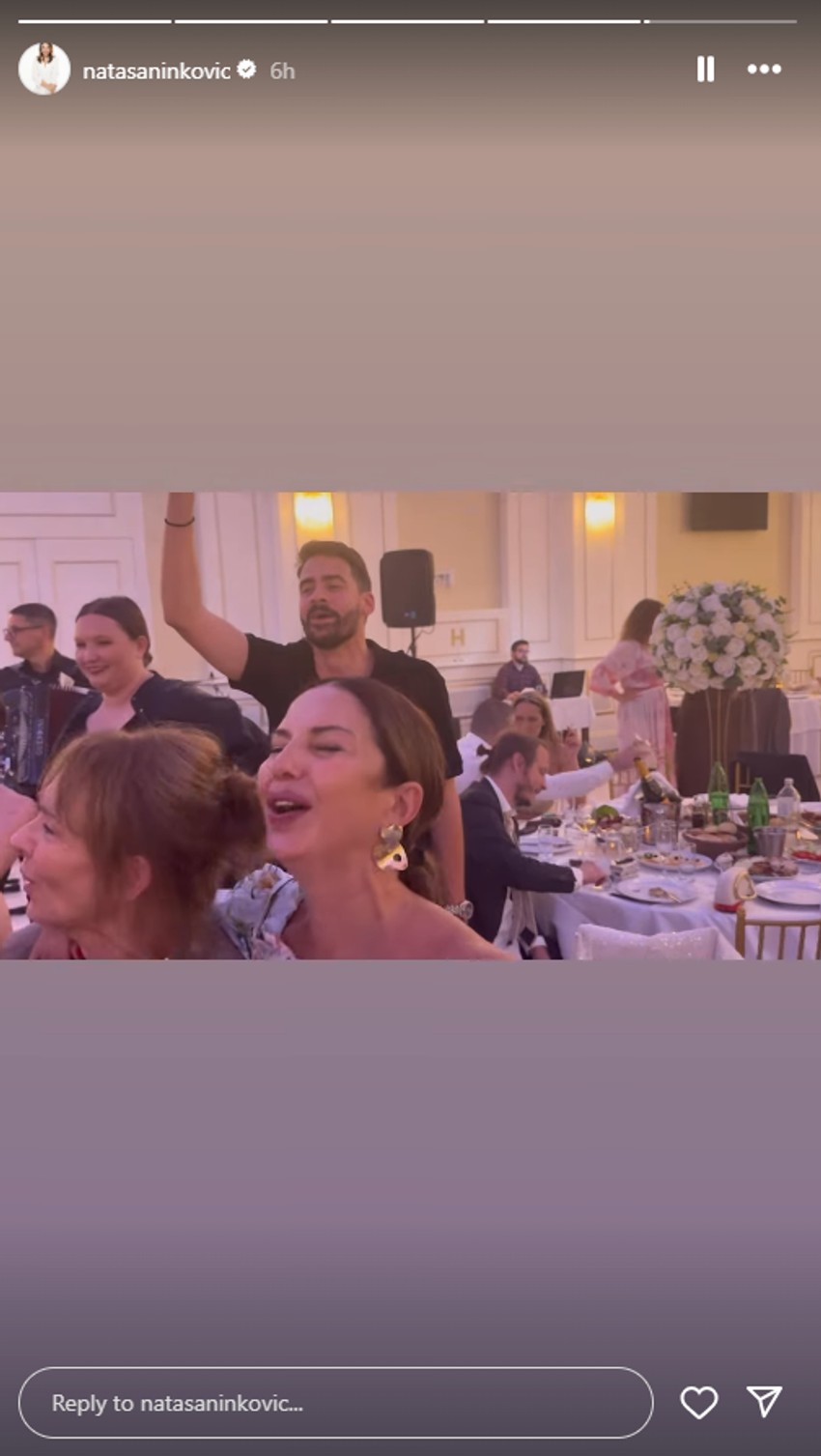 Nataša Ninković na svadbi