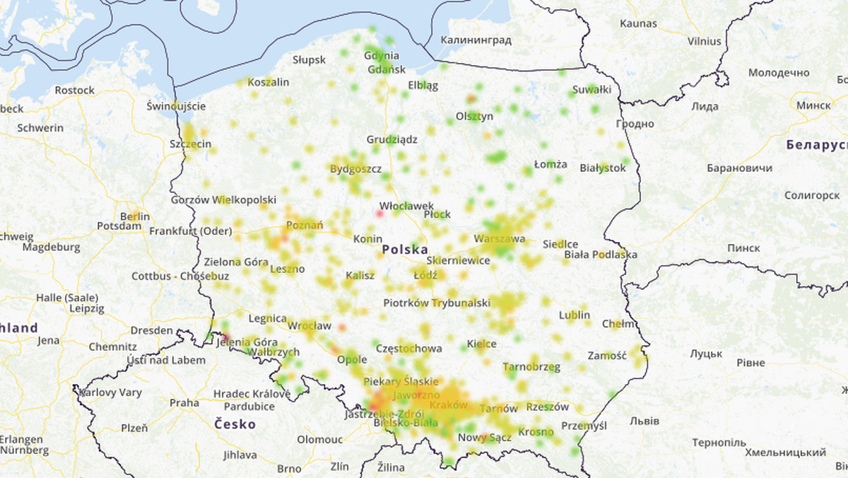 Smog w mieście Białystok - 13 lutego