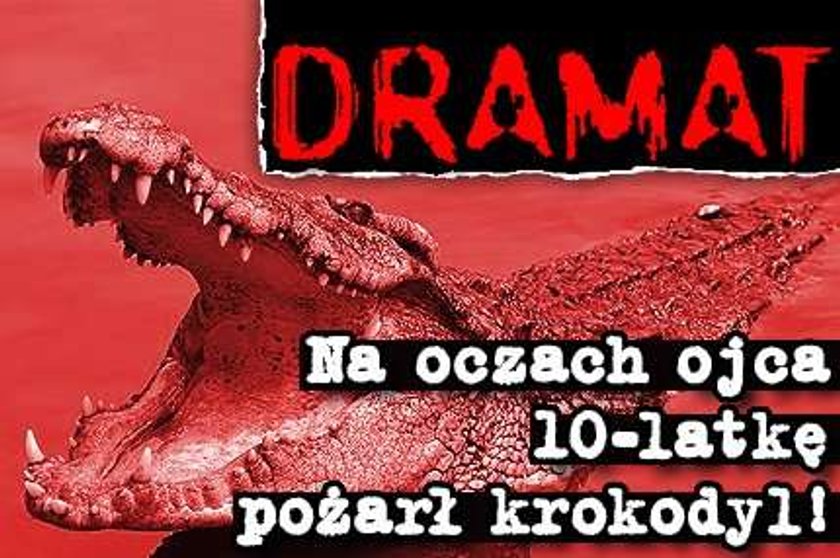 Dramat. Na oczach ojca 10-latkę pożarł krokodyl!