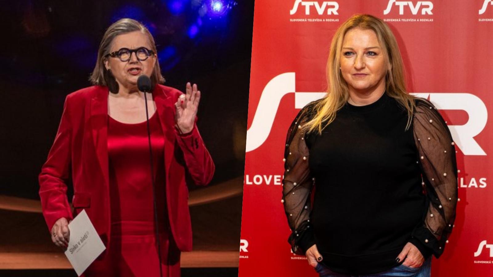 Herečka Zuzana Kronerová a šéfka STVR Martina Flašíková.