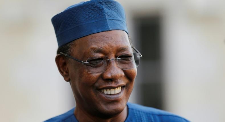 Pictured is Chad's President Idriss Deby in a January 13, 2020 photo (AFP)