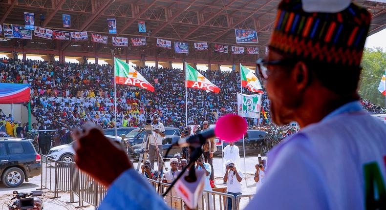 Buhari sympathises with victims of collapsed pavilion at APC rally in Borno