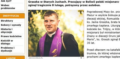 Kulisy tragicznej śmierci polskiego księdza w Boliwii