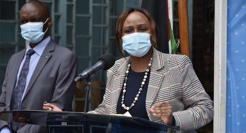 Health CAS Dr Mercy Mwangangi during a recent Covid-19 briefing