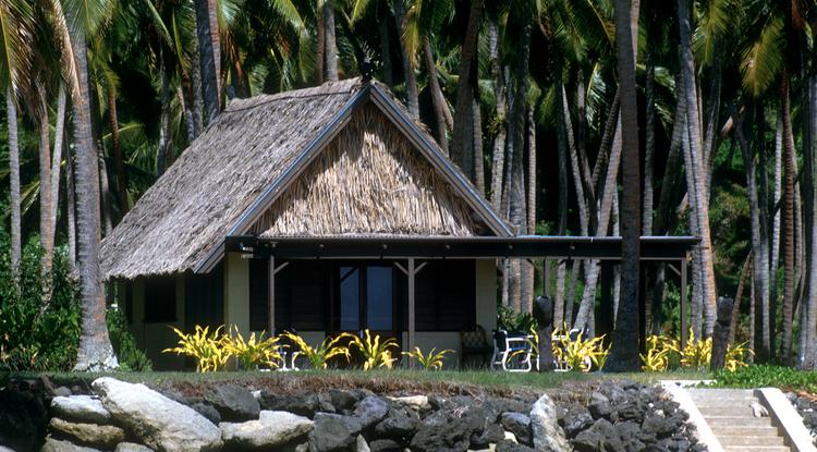 Bungaló a Fijihez tartozó Laucala magánszigeten.