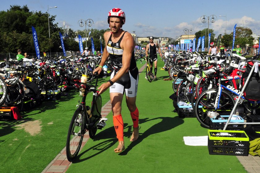 Maciej Dowbor na triathlonie w Gdyni