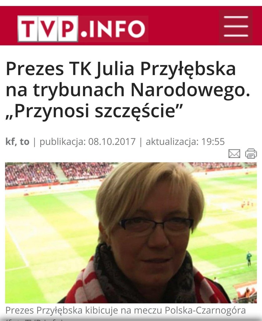 Oto matka zwycięstwa – sędzia Przyłębska!